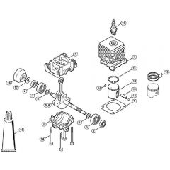 Genuine Stihl FC55 Z / A - Crankcase, Cylinder