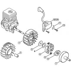 Genuine Stihl FC55 Z / E - Ignition system, Clutch