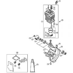 Genuine Stihl FC90 Z / A - Cylinder, Engine pan