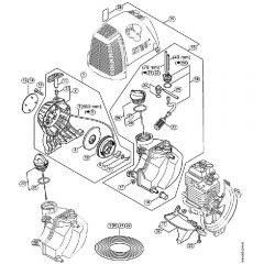 Genuine Stihl FC90 Z / C - Rewind starter, Fuel tank