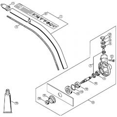 Genuine Stihl FC90 Z / K - FC 90: Drive tube assembly, Gear head