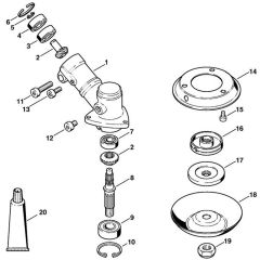 Stihl FR125 - Gear Head - Parts Diagram