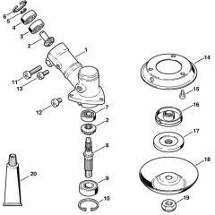 Stihl FR135 - Gear Head - Parts Diagram