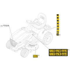 Freedom 38e_SD - 2022 - 2T0660483/M22 - Mountfield Ride On Mower Labels Diagram