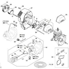 Stihl FS36R - Muffler, Shroud - Parts Diagram