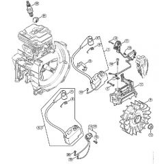 Genuine Stihl FS410 C-EM / J - Ignition system