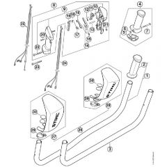 Genuine Stihl FS410 C-EM / N - Bike handle