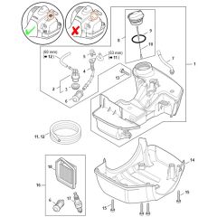 Stihl FS460 - Fuel Tank - Parts Diagram