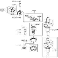 Countax Fs481V - 02 Piston Crankshaft