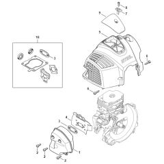 Stihl FS561.0 C-EM - Muffler, Shroud - Parts Diagram