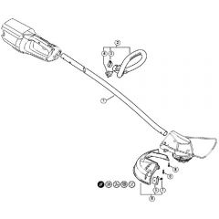 Genuine Stihl FSA65 / B - Drive tube assembly, Loop handle