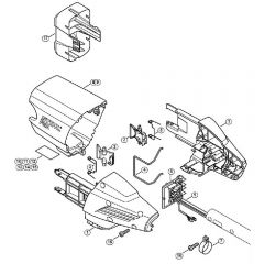 Genuine Stihl FSA90 / A - Handle housing, Cover