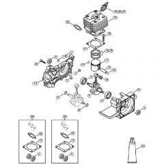 Genuine Stihl FT250 / A - Crankcase, Cylinder