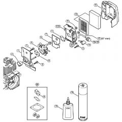 Genuine Stihl FT250 / G - Carburetor housing, Air filter