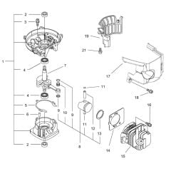 Cylinder, Crankcase, Piston