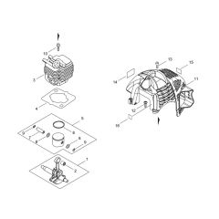 Cylinder, Piston, Crankshaft