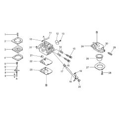 Carburettor (S/N 05909 and before)