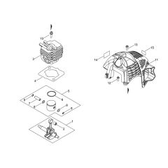 Cylinder, Piston, Crankshaft