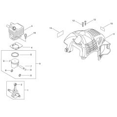 Cylinder, Piston, Crankshaft