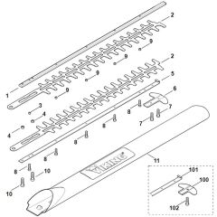 Viking HE515 - Cutter Bar - Parts Diagram