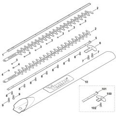 Viking HE715 - Cutter Bar - Parts Diagram