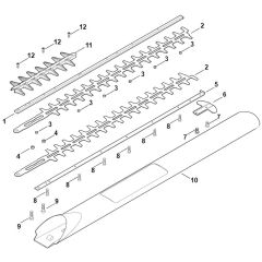 Viking HE810 - Cutter Bar - Parts Diagram