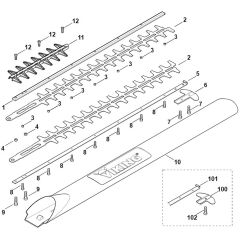 Viking HE815 - Cutter Bar - Parts Diagram