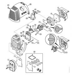 Genuine Stihl HL100 / D - Muffler, Air filter