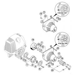 Genuine Stihl HL100 K / F - Clutch, Fan housing