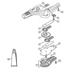 Genuine Stihl HL100 K / S - Blade drive gear, adjustable thru 135°