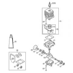 Genuine Stihl HL45 / A - Crankcase, Cylinder