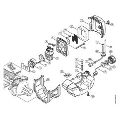 Genuine Stihl HL73 / F - Air filter, Fuel tank