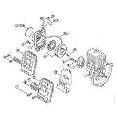 Genuine Stihl HL75 / B - Rewind Starter, Muffler