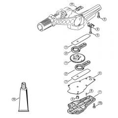 Genuine Stihl HL75 K / U - Blade drive gear, adjustable thru 135°