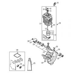 Genuine Stihl HL95 / A - Cylinder, Engine pan