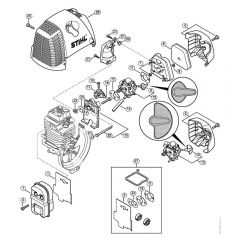 Genuine Stihl HL95 K / D - Muffler, Air filter