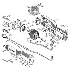 Genuine Stihl HLE71 K / A - Housing, Electric motor