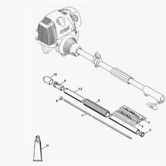Genuine Stihl HL-KM 135 / A - Drive tube assembly