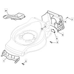 HP185 - 2015-2019 - 299164623/SF - Mountfield Rotary Mower Front Conveyor Diagram