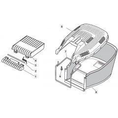 HP185 - 2015-2019 - 299164623/SF - Mountfield Rotary Mower Grass Bag Diagram