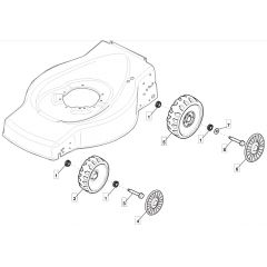 HP185 - 2015-2019 - 299164623/SF - Mountfield Rotary Mower Wheels Diagram