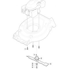 HP185 - 2019-2022 - 2L0481023/MC - Mountfield Rotary Mower Blade Diagram