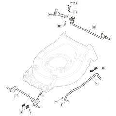 HP185 - 2019-2022 - 2L0481023/MC - Mountfield Rotary Mower Height Adjusting Diagram