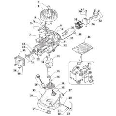 HP185 - 2022 - 2L0481043/MC - Mountfield Rotary Mower Cylinder Diagram