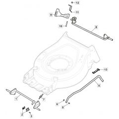 HP185 - 2022 - 2L0481043/MC - Mountfield Rotary Mower Height Adjusting Diagram