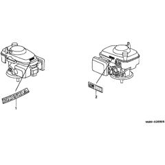 Honda HRB425C - SXE/A - MZCF 8500001-9999999 Label Diagram