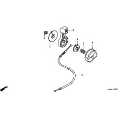 Honda HRB425C - SXE/A - MZCF 8500001-9999999 Throttle Lever Diagram
