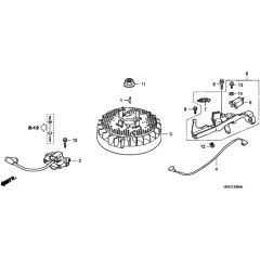 Honda HRG415C2 (IZY) - PDEE/A - MABF 1000001-1099999 Flywheel/Ignition Coil Diagram