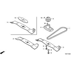 Honda HRG415C2 (IZY) - SDEE/A - MABF 1100001-1399999 Rotary Blade Diagram