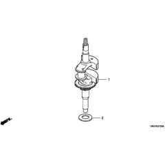 Honda HRG415C3 (IZY) - SDEE - MABF 1400001- Crankshaft Diagram